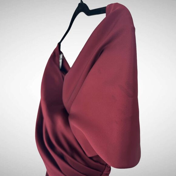 Katie May Miss Jenn Draped Strapless Statement Mini Dress Size Small‎ Bordeaux - Picture 5 of 12